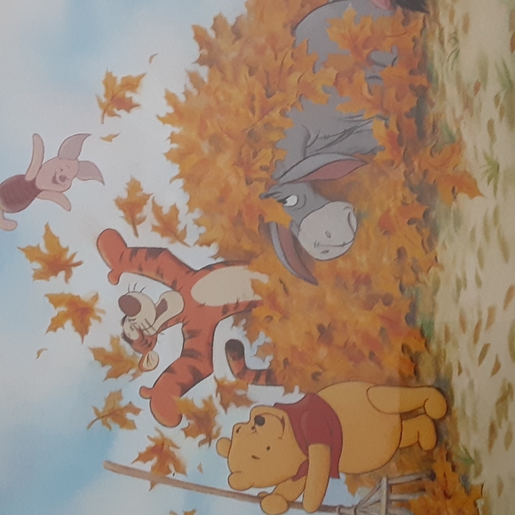 Disney's Winnie the Pooh Framed Art Print Fall Four Seasons Series (1) - Picture 3 of 10